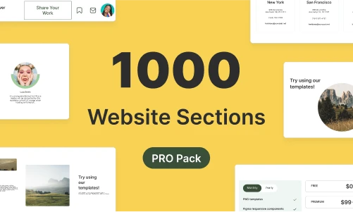 1000+ Website Sections